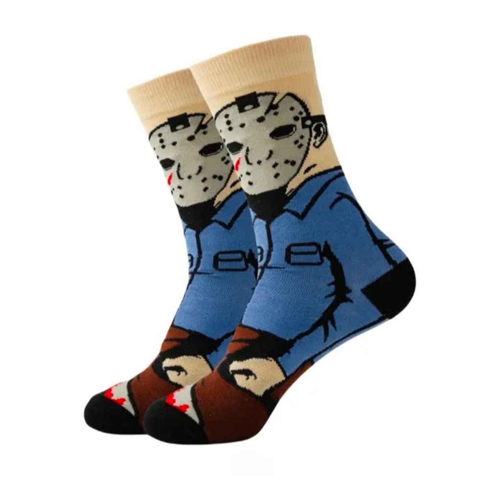 Jason Voorhees Horror Custom Crew Socks